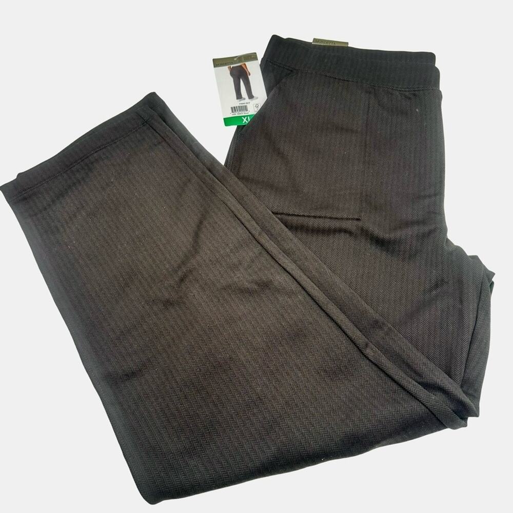 NEW - MONDETTA women's brown pants Herringbone Pants - SIZE XL - Picture 4 of 12